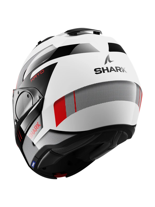 Shark Evo ES Kryd Wit Zwart Rood WKR Systeemhelm 4 Shark Evo ES Kryd Wit Zwart Rood WKR Systeemhelm - Afbeelding 2