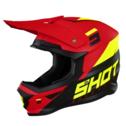 SHOT Furious Chase Rood Neon Geel Mat Crosshelm -Optimaal Motoruitrusting Winkel shot helmet furious chase red neon yellow matt1