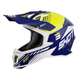SHOT Lite Fury Navy Neon Geel Glanzend Crosshelm -Optimaal Motoruitrusting Winkel shot helmet lite fury navy neon yellow glossy1