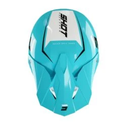 SHOT Peak Furious Chase Black Turquoise Glossy -Optimaal Motoruitrusting Winkel shot peak furious chase black turquoise glossy 1