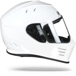 Simpson Venom Solid Wit Integraalhelm -Optimaal Motoruitrusting Winkel simpson venom solidglosswhite.29 1