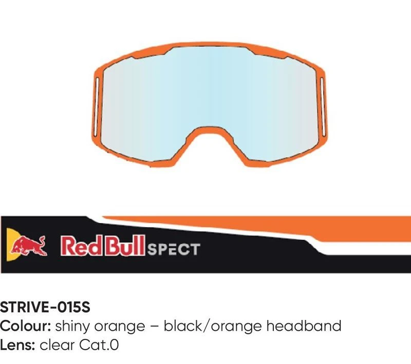 Spect Red Bull Strive Mx Goggles Single Lens Black Orange Clear 4 Spect Red Bull Strive Mx Goggles Single Lens Black Orange Clear - Afbeelding 2