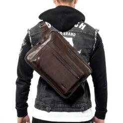 Artonvel Original Volledig Bruin Messenger Tas -Optimaal Motoruitrusting Winkel the original sacoche bandouliere