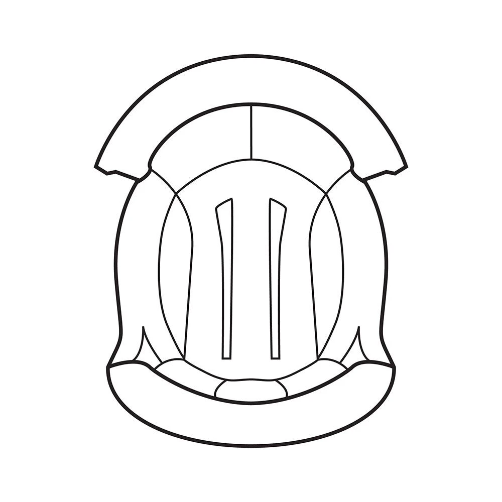 AGV K-1 Black Verwijderbare Crown Pad 3 AGV K-1 Black Verwijderbare Crown Pad