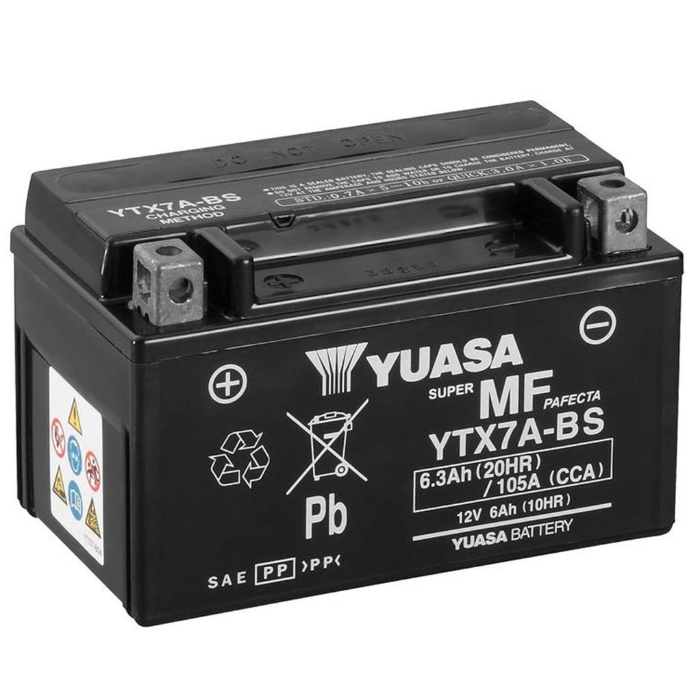 Yuasa YTX7A (WC) Onderhoudsvrije Motoraccu 3 Yuasa YTX7A (WC) Onderhoudsvrije Motoraccu